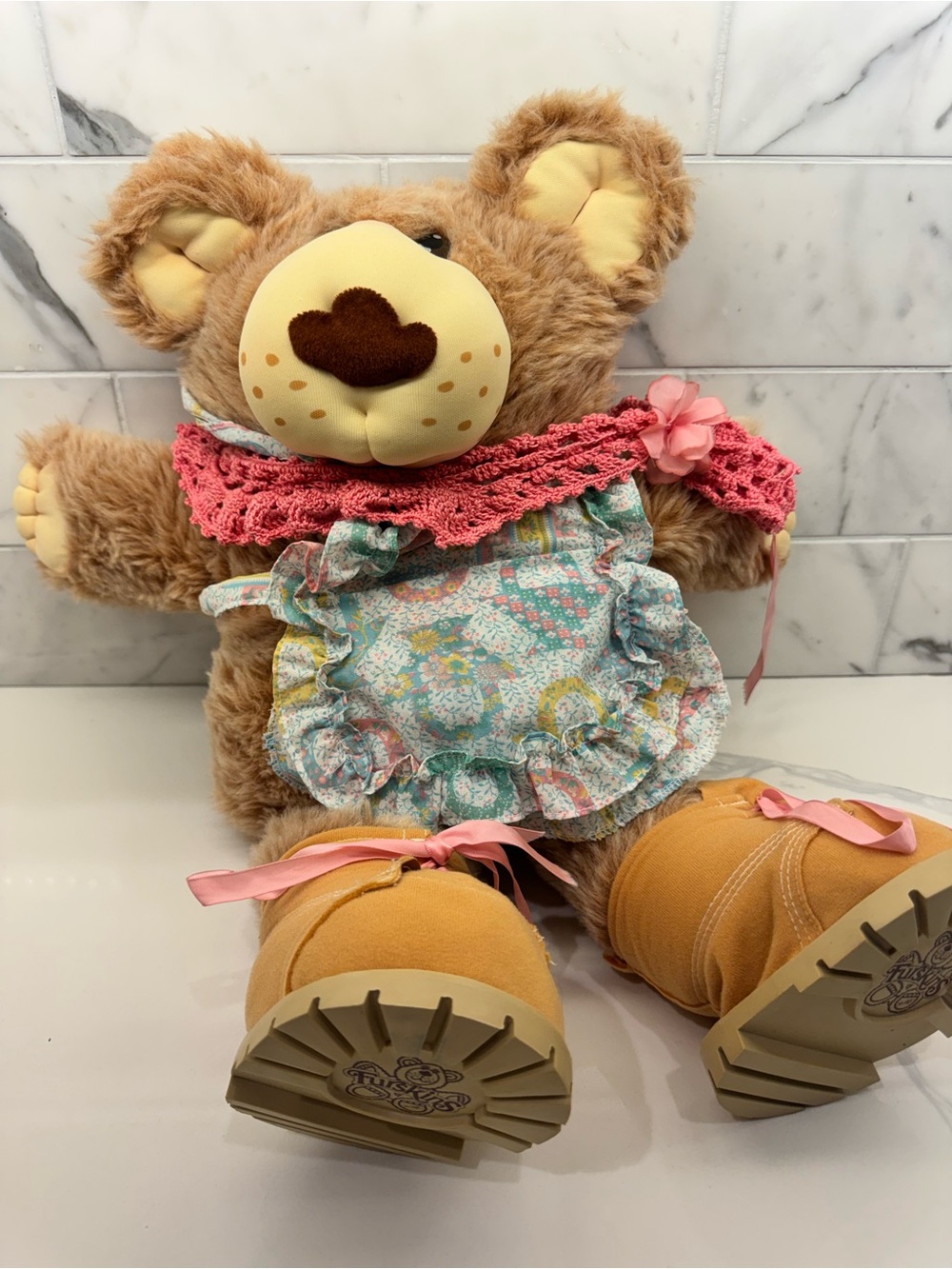 Vintage 1980s Furskins Hattie Stuffed Animal